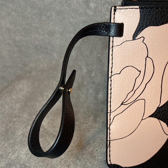 Kate Spade Black and Pink Floral Wristlet - Picture 4 of 9